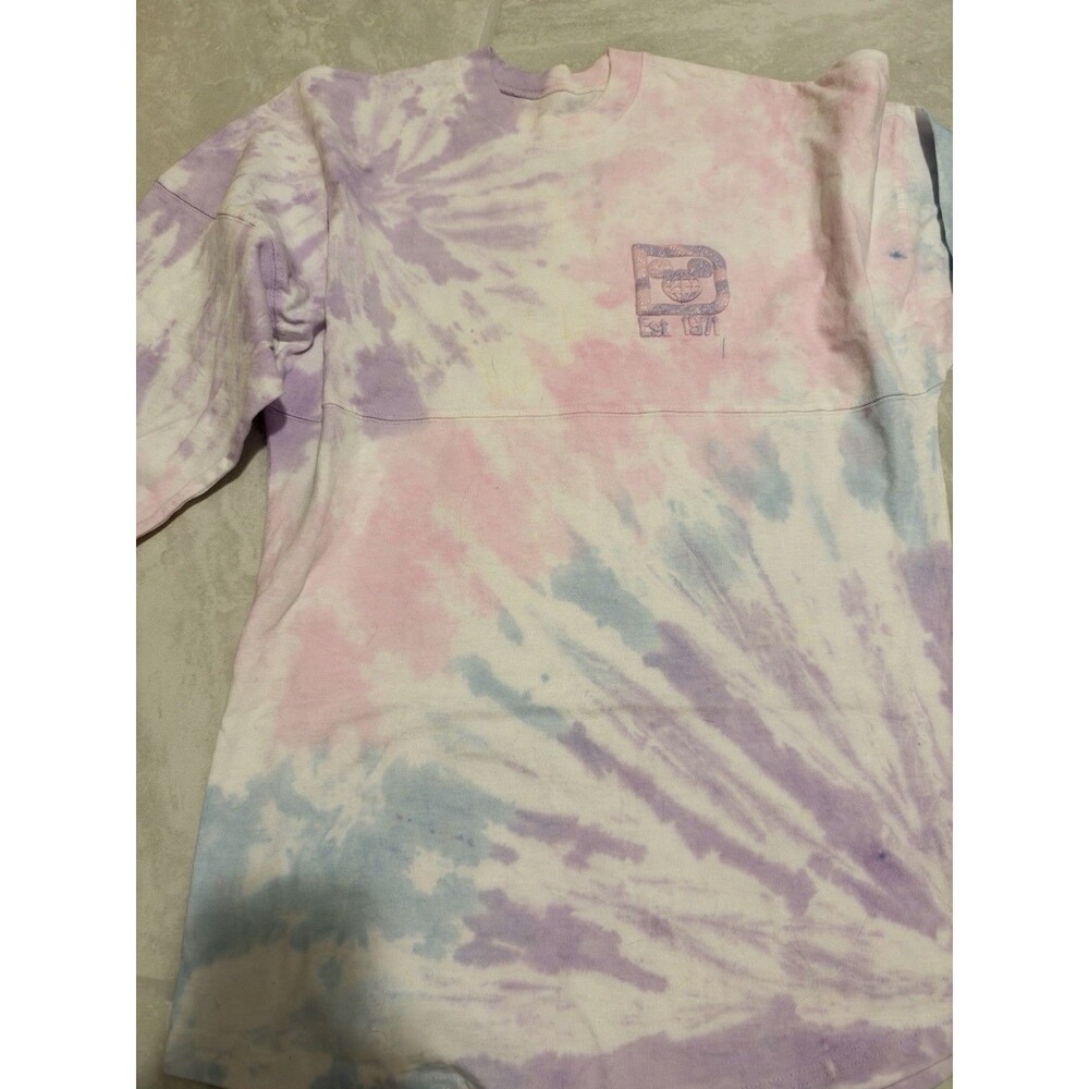 Disney Parks Walt Disney World Mickey Logo Tie Dye Pastel Spirit Jersey XS NEW